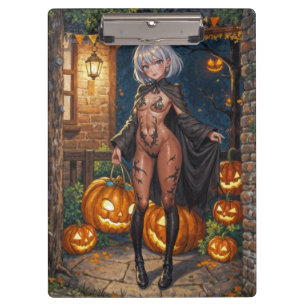 Trick or Treater, Brave Halloween Costume Girl Clipboard