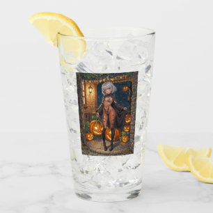 Trick or Treater, Brave Halloween Costume Girl Glass