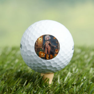 Trick or Treater, Brave Halloween Costume Girl Golf Balls