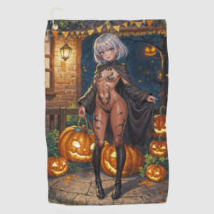 Trick or Treater, Brave Halloween Costume Girl Golf Towel