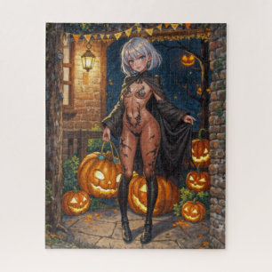 Trick or Treater, Brave Halloween Costume Girl Jigsaw Puzzle