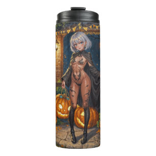 Trick or Treater, Brave Halloween Costume Girl Thermal Tumbler