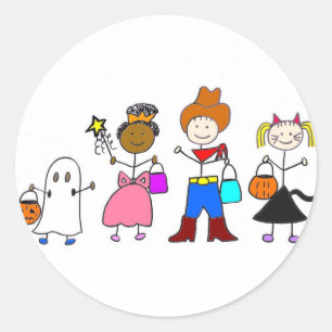 Trick or Treaters' Halloween Stickers