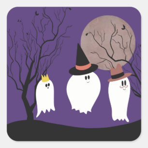 Trick or treaters  square sticker