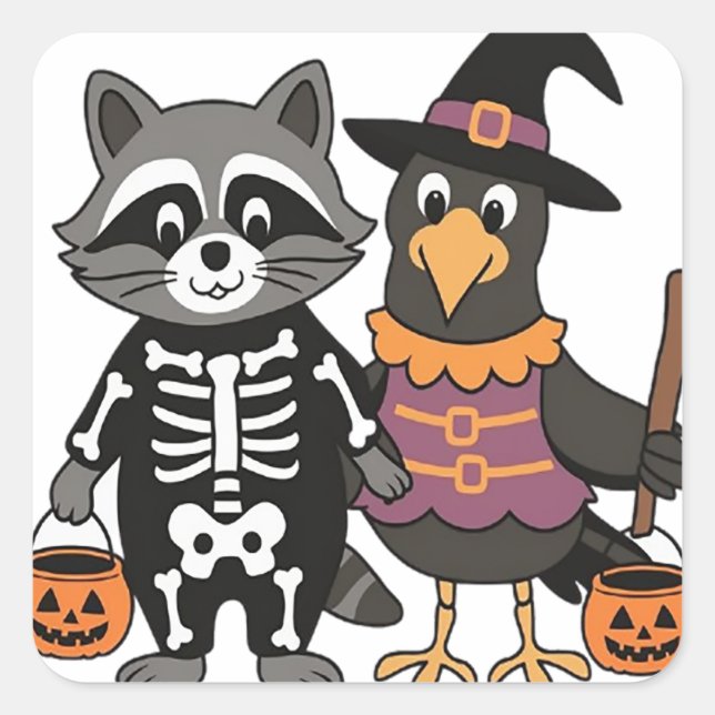 Trick or Treaters Square Sticker (Front)