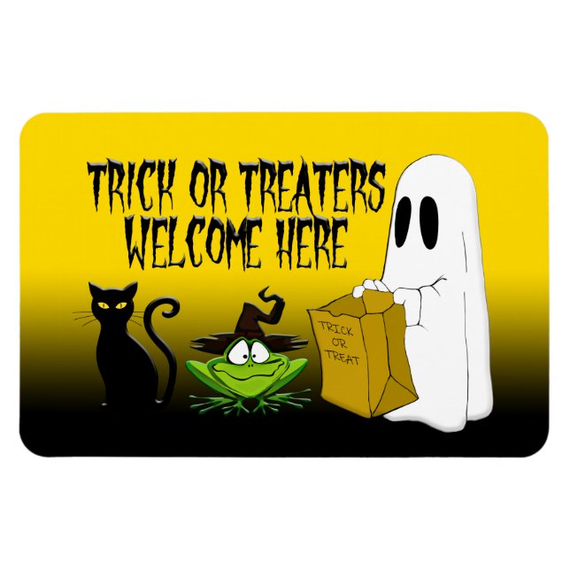 Trick or Treaters Welcome Halloween Magnet (Horizontal)