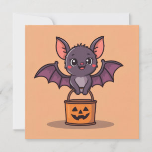 Trick or Treating Bat Invitation
