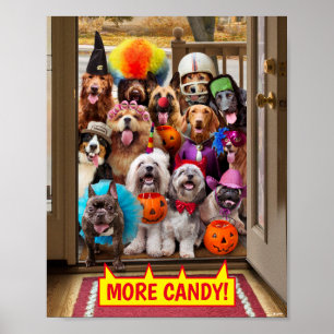 Trick-or-Treating Dogs Poster