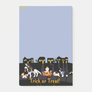 Trick or Treating Pets Post-it Notes