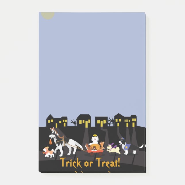Trick or Treating Pets Post-it Notes (Front)