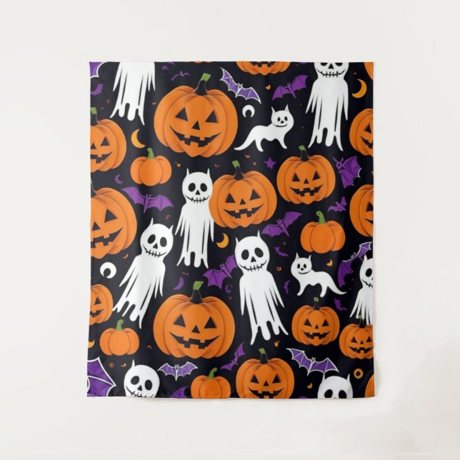 Trick-Or-Treating  Tapestry (Front)