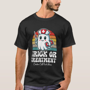 Trick Or Treatment Cute Halloween Cardiac Cath Lab T-Shirt