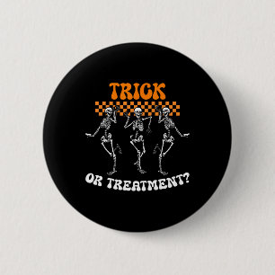 Trick Or Treatment Physical Therapy Skeleton Pt Ha 6 Cm Round Badge