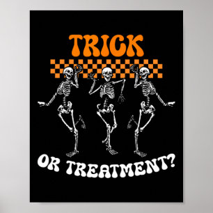 Trick Or Treatment Physical Therapy Skeleton Pt Ha Poster
