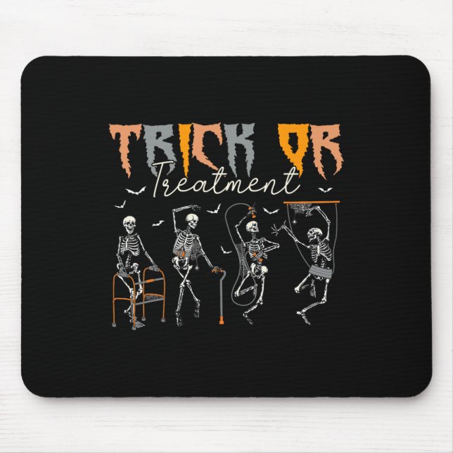 Trick Or Treatment Pt Physical Therapy Therapist H Mouse Mat (Front)