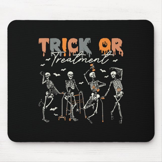 Trick Or Treatment Pt Physical Therapy Therapist H Mouse Mat (Front)