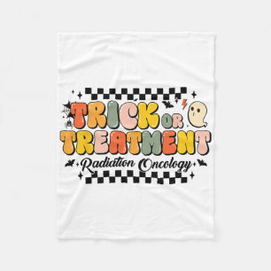 Trick Or Treatment Radiation Oncology Halloween 1  Fleece Blanket