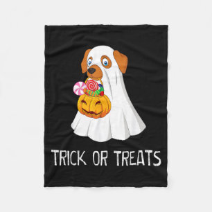 Trick Or Treats Funny Ghost Dog Cute Halloween Ns Fleece Blanket