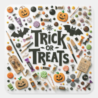Trick or Treats Square Sticker