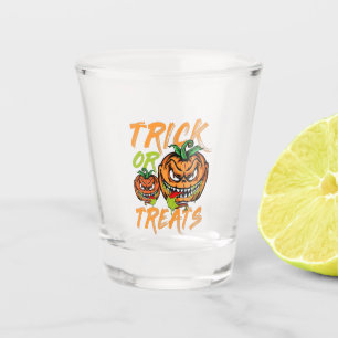 Trick or Treats with Funny Chilli Jack-o'-Lanterns Shot Glass