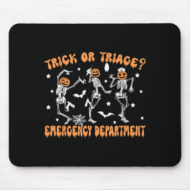 Trick Or Triage Emergency Department Er Skeleton H Mouse Mat (Front)