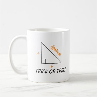 Trick or Trig Math Halloween Personalised Teacher Coffee Mug
