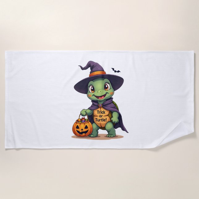 Trick-or-Turtle Beach Towel (Front)
