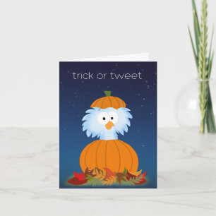 Trick or "Tweet" Halloween Bird card
