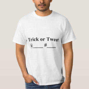 Trick or Tweet Value T-Shirt, White T-Shirt