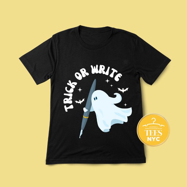 Trick Or Write Authors Ghost Writer T-shirt  (Creator Uploaded)