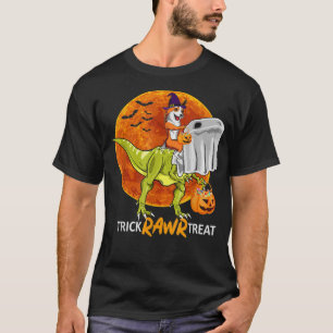 Trick Rawr Treat Corgi Ride Dinosaur Halloween T-Shirt