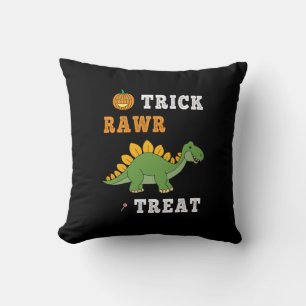 Trick Rawr Treat Cute Halloween Stegosaurus Dino Cushion