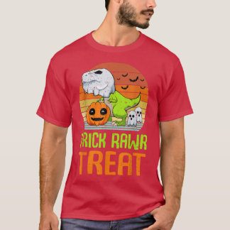 Trick Rawr Treat Funny Dinosaur Tre Halloween Cost T-Shirt