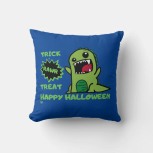 "TRICK RAWR TREAT" funny halloween dinosaur Cushion