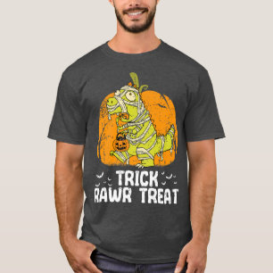 Trick Rawr Treat Halloween Costume Pumpkin Dinosau T-Shirt