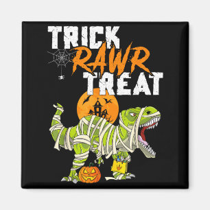 Trick Rawr Treat T Rex Dinosaur Mummy Boys Funny Magnet