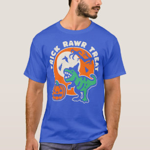 Trick Rawr Treat Witch Halloween Dinosaur TRex Fun T-Shirt