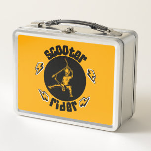 Trick Scooter Rider Metal Lunch Box