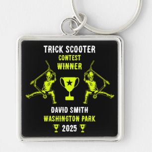 Trick Scooter Rider Prize Key Ring