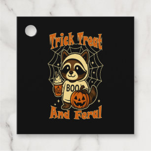 Trick Treat and Feral Cute Halloween Favour Tags