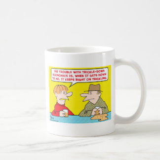trickle down economics coffee mug