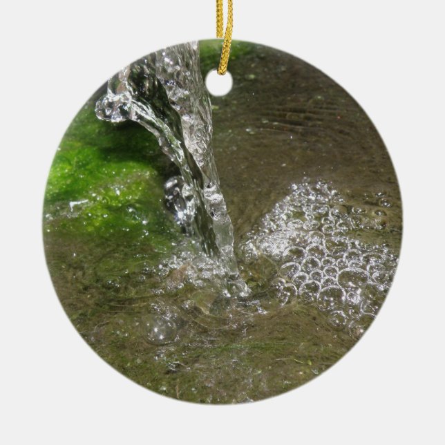 Trickling Waterfall Bubbling Water Ceramic Tree Decoration (Front)
