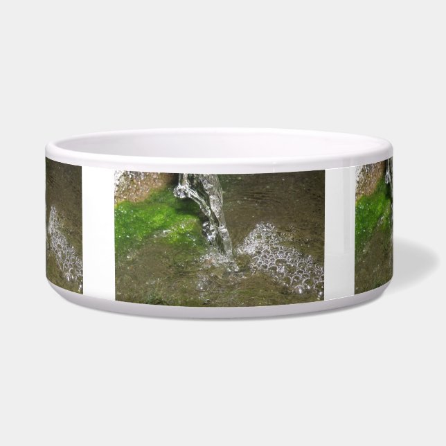 Trickling Waterfall Bubbling Water Dog Bowl (Front)