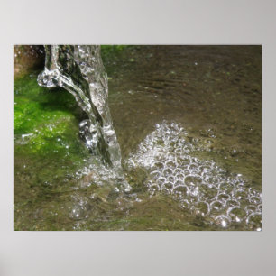 Trickling Waterfall Bubbling Water Print