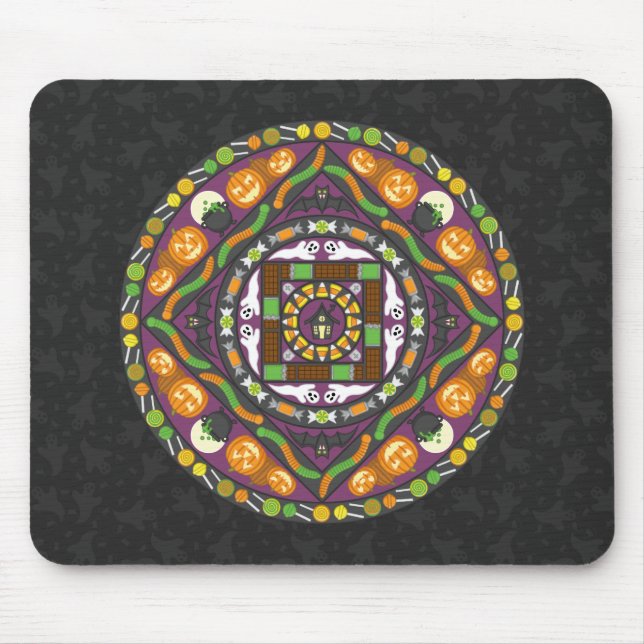 Tricks and Treats Mandala Mouse Pad (Front)