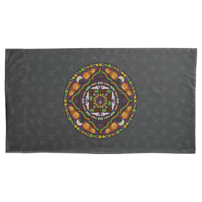 Tricks and Treats Mandala Pillowcase (Front)