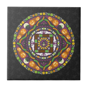 Tricks and Treats Mandala Tile