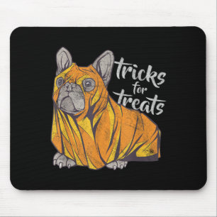 Tricks For Treats Cute Halloween Bulldog Mouse Mat