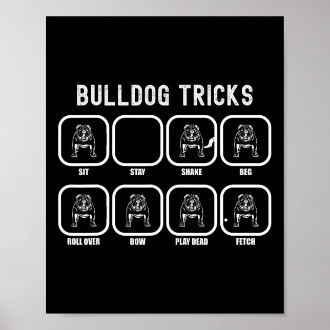 Tricks - Fun Bulldog Training Fails  Poster (Front)