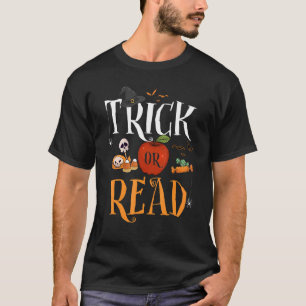 Tricks Or Read Librarian Halloween Costume Book T-Shirt
